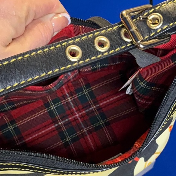 Vintage Dooney & Bourke Scottie Dog Print Shoulder Bag  11”W x 6.25”H x 7”D ~EUC - Picture 12 of 16